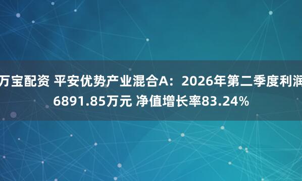 万宝配资 平安优势产业混合A：2026年第二季度利润6891.85万元 净值增长率83.24%